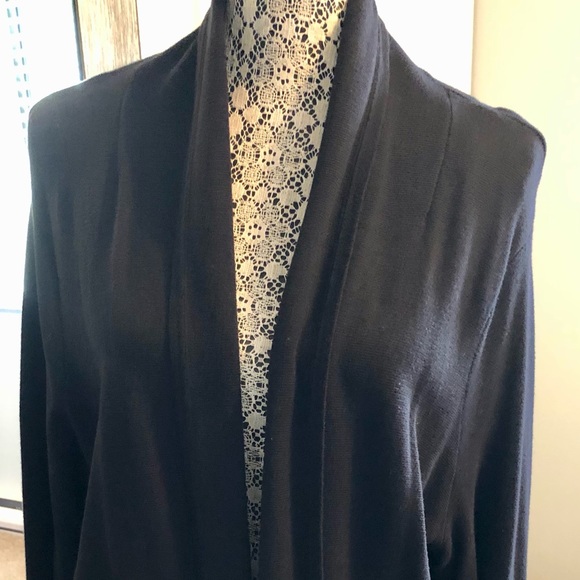 Jacket/Cardigan Karl Largerfeld Faux Leather Cuff Excellent Condition - Picture 2 of 11